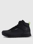 Buty zimowe męskie - 4F Buty przejściowe HEX skórzane męskie - czarne 46 - miniaturka - grafika 1