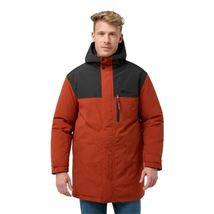 Męska parka zimowa Jack Wolfskin GLETSCHERSEE PARKA M intense rust - S - Płaszcze męskie - miniaturka - grafika 1