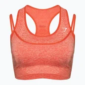 Bielizna sportowa damska - Biustonosz treningowy Gymshark Vital Rise Sports red / marl | WYSYŁKA W 24H | 30 DNI NA ZWROT - miniaturka - grafika 1