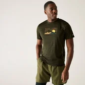 Koszulki sportowe męskie - Regatta Koszulka męska Fingal Graphic Zielony, Rozmiar: M - miniaturka - grafika 1