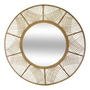 Lustro boho w bambusowej ramie INA, Ø 89 cm - Lustra - miniaturka - grafika 1