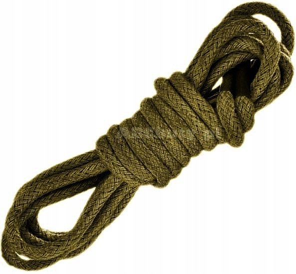 Sznurówki OLIWKOWE KHAKI Sznurowadła 200 cm GRUBE OKRĄGŁE 5mm BAWEŁNA G9-45