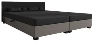 Łóżko tapicerowane dwuosobowe ciemny szary + jasny szary D9-A46 - Łóżka Łóżko tapicerowane dwuosobowe ciemny szary + jasny szary D9-A46 - Łóżka - miniaturka - grafika 1