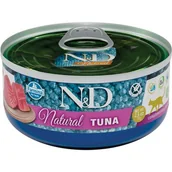 Mokra karma dla kotów - FARMINA FARMINA N&D Cat Natural Tuna 80 g mokra karma dla kota - miniaturka - grafika 1