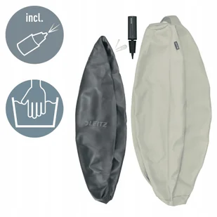 Piłka do siedzenia LEITZ ERGO 65cm jasno szara 65420085 - Fotele i pufy dla dzieci - miniaturka - grafika 2