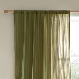 Khaki firanka 140x183 cm Zofia Broderie Anglaise – Pineapple Elephant - Firany - miniaturka - grafika 1