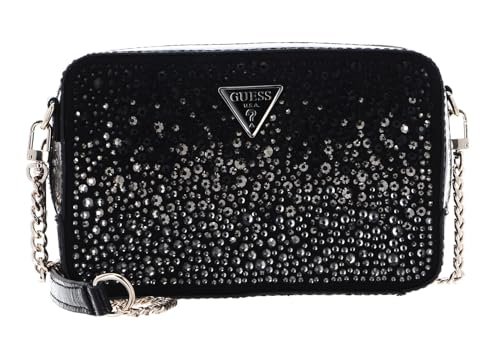 GUESS Damska bluzka Lua z zamkiem błyskawicznym na wieczór, mini crossbody, czarna, jeden rozmiar, Czarny, Rozmiar Uniwersalny