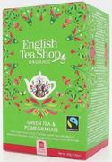 Herbata - Herbata ZIELONA Z GRANATEM I PŁATKAMI RÓŻY FAIR TRADE BIO (20 x 2 g) 40 g English Tea Shop Organic - miniaturka - grafika 1