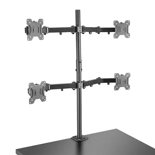 Lindy 40659 uchwyt / stojak do monitorów 71,1 cm (28") Biurko Czarny - Uchwyty do monitorów - miniaturka - grafika 1