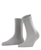 Skarpetki damskie - FALKE Kobiety Skarpety Cotton Touch W SO Bawełna jednokolorowe 1 Para, Szary (Silver 3290), 39-42 - miniaturka - grafika 1