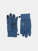 Rękawiczki dla dzieci - Rękawiczki dzianinowe Touch Screen dziecięce 4F 4FJWAW24AGLOU068-32S Granatowy S-M - miniaturka - grafika 1
