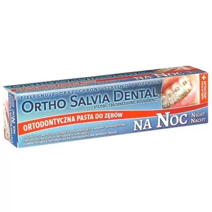 Ortho Salvia Dental Ortho Salvia Night - Pasta na noc dla osób noszących aparaty ortodontyczne 75 ml 0000000231 - Higiena protez i aparatów ortodontycznych - miniaturka - grafika 1