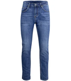 Klasyczne męskie spodnie granatowe jeansy z prostą nogawką-42 - Spodnie damskie - miniaturka - grafika 1