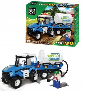 Klocki Blocki, Myfarm, Traktor z przyczepą beczkowozem, 170 Elementów - Klocki Klocki Blocki, Myfarm, Traktor z przyczepą beczkowozem, 170 Elementów - Klocki - miniaturka - grafika 1