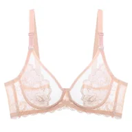 Biustonosze - Biustonosz koronkowy z haftem - miniaturka - grafika 1