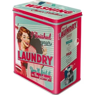 Metalowa Puszka L Finished Your Laundry - Gadżety do domu - miniaturka - grafika 1