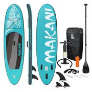 Deski SUP - Deska surfingowa Stand Up Paddle Board Turkusowy Makani 320x82x15cm - miniaturka - grafika 1