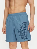 Kąpielówki męskie - Lacoste Szorty kąpielowe MH9135 Niebieski Regular Fit - miniaturka - grafika 1