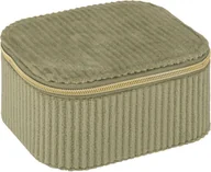 Pudełka i szkatułki - Szkatułka na biżuterię Enya, sztruksowa, 11 x 9 x 5,5 cm - miniaturka - grafika 1