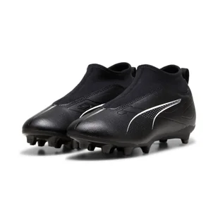 Młodzieżowe buty piłkarskie bez sznurowania ULTRA 5 MATCH+ PUMA Black White - Buty dla dziewczynek - miniaturka - grafika 1
