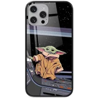 Etui i futerały do telefonów - ERT GROUP etui na telefon Apple Iphone 12 PRO MAX, case oryginalny i oficjalnie licencjonowany przez Star Wars, wzór Baby Yoda 025, wykonany z hartowanego szkła, optymalnie dopasowany, etui ochronne - miniaturka - grafika 1
