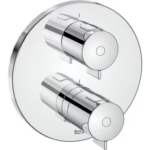 Roca A5A2M18C00 T-500 Bateria termostatyczna wannowo-prysznicowa podtynkowa rozeta 160 mm - Baterie podtynkowe - miniaturka - grafika 1
