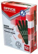 Przybory szkolne - Office Products Marker permanentny okrągły 1-3mm linia) zielony 12 sztuk - miniaturka - grafika 1