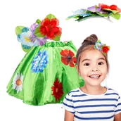 Stroje karnawałowe - Strój Przebranie Wiosna Spinka W Kwiaty Spódnica Tutu 30Cm Kostium Zestaw - miniaturka - grafika 1