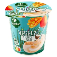 Kefiry, jogurty, maślanki - Carrefour Sensation Vegetal Vegangurt kokos mango 150 g - miniaturka - grafika 1