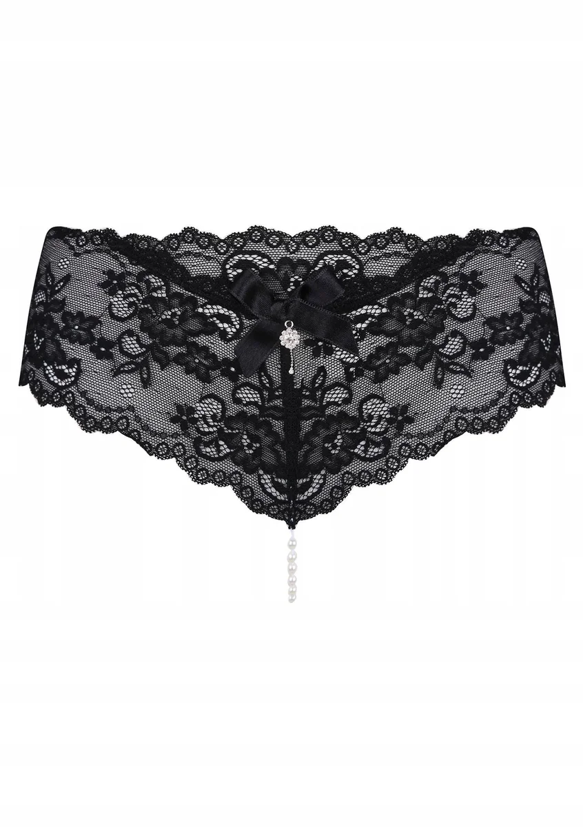 Koronkowe stringi z perłami Sensory Pearls Poupee