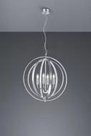 Lampy sufitowe - Trio LAMPA wisząca CANDELA 102000405 świecznikowa OPRAWA zwis pierścienie rings kula ball szczotkowane aluminium 102000405 - miniaturka - grafika 1