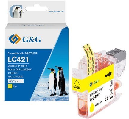 Tusz G&G Kompatybilny z Brother LC421Y 200 stron Żółty 20562