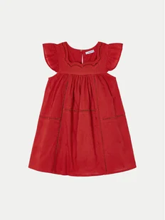 Mayoral Sukienka letnia 3930 Czerwony Regular Fit - Sukienki i spódniczki dla dziewczynek - miniaturka - grafika 1