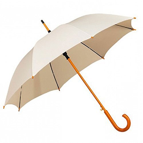 Impliva trouwparaplu automatisch en windproof 10, kość słoniowa, długość: 89 cm & Zadaszenie: 102cm, Parasol laskowy, Kość słoniowa, Length: 89cm & Canopy: 102cm, Parasol laskowy