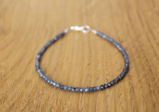 Bransoletka naturalne SZAFIRY fasetowane 2,2mm agalag - Bransoletki - miniaturka - grafika 1