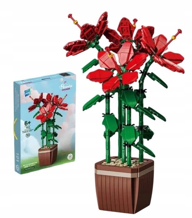 Klocki konstrukcyjne kwiaty w doniczce RODODENRON 926 el. 101-13
