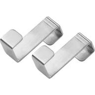 Wieszaki łazienkowe - Wieszak na drzwi szafki Wieszaki pojedyncze do kuchni polerowana stal , wysokość: 4,7 cm - miniaturka - grafika 1