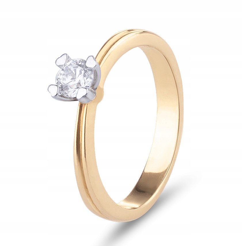 BOGATY PIERŚCIONEK ŻÓŁTE ZŁOTO CYRKONIA 585 R:17