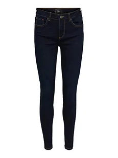 VERO MODA Damskie spodnie jeansowe, niebieski (Dark Blue Denim), XL - Spodnie damskie - miniaturka - grafika 1