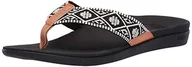 Klapki i japonki damskie - Reef Ortho-Bounce Woven japonki damskie, czarny - czarny biały - 37.5 EU - miniaturka - grafika 1