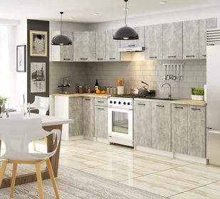 Szafka OLIWIA W30 H580 BIAŁA / BETON - Meble kuchenne - miniaturka - grafika 3