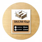 Dekoratorstwo - SKLEJKA 12mm KO?O FORMATKA DO LASERA CNC GRAWER 30cm 300mm -10 sztuk - miniaturka - grafika 1