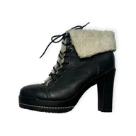 Botki damskie - Czarne eleganckie botki na słupku KELSI DAGGER 39 - miniaturka - grafika 1