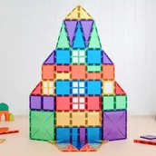 Zabawki interaktywne dla dzieci - Connetix Klocki magnetyczne dla dzieci Rainbow Creative Pack 102el. - miniaturka - grafika 1