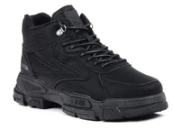 Botki męskie - Buty zimowe męskie sportowe ocieplane wysokie Big Star OO174582 czarne-41 - miniaturka - grafika 1