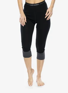 Legginsy termiczne damskie Icebreaker Merino 260 ZoneKnit Legless - black/jet - Kalesony - miniaturka - grafika 1