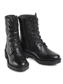 Botki damskie - GEOX DAMSKIE BOTKI SKÓRZANE CZARNE NA ZAMEK 41 Ż8C - miniaturka - grafika 1