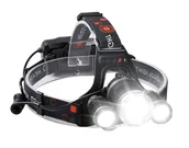 Latarki - Akumulatorowa latarka czołowa 3xLED LTC 1200lm + 2 ładowarki - miniaturka - grafika 1