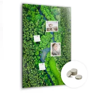 Tablice i flipcharty - Dekoracyjna Tablica Magnetyczna - Wzór Rzeka w lesie - 60x90 + magnesy - miniaturka - grafika 1