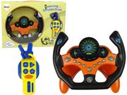 Zabawki interaktywne dla dzieci - Import LEANToys Zestaw Kierowcy Kierownica Kluczyki Dźwięk Światła Pomarańczowy LT-10117-0 - miniaturka - grafika 1